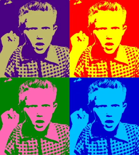 Color-block LumiBeats portrait artwork